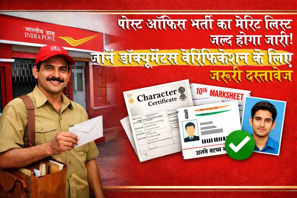 GDS Recruitment 2026 Documents Verification : जल्द जारी होगी पोस्ट ऑफिस भर्ती की मेरिट लिस्ट, जानें डॉक्यूमेंट वेरिफिकेशन के लिए जरूरी दस्तावेज