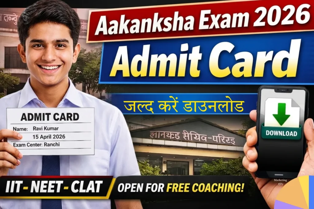 Aakanksha Entrance Exam 2026 के लिए Admit Card जारी । Jharkhand Academic Council (JAC) की आधिकारिक वेबसाइट से छात्र अपना प्रवेश पत्र डाउनलोड कर सकेंगे। यहां जानें डाउनलोड प्रक्रिया, परीक्षा तिथि और जरूरी निर्देश।