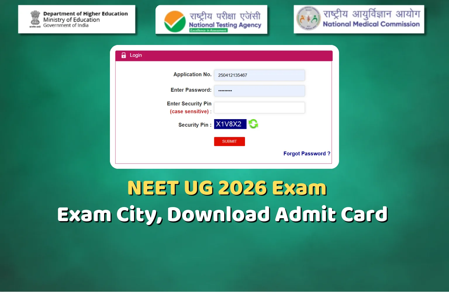 NEET UG 2026 Exam : City Slip Released, Download Link, Admit Card ऐसे करें डाउनलोड, जानें पूरी जानकारी
