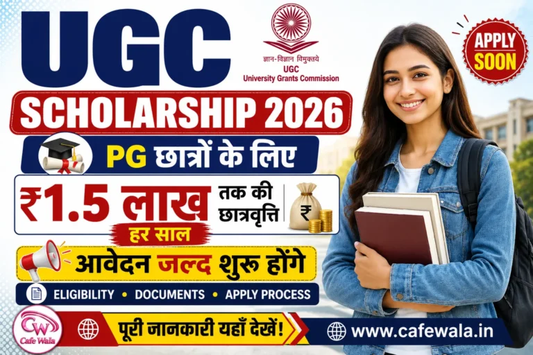 UGC Scholarship 2026 Apply Online for PG Students ₹1.5 Lakh Scholarship