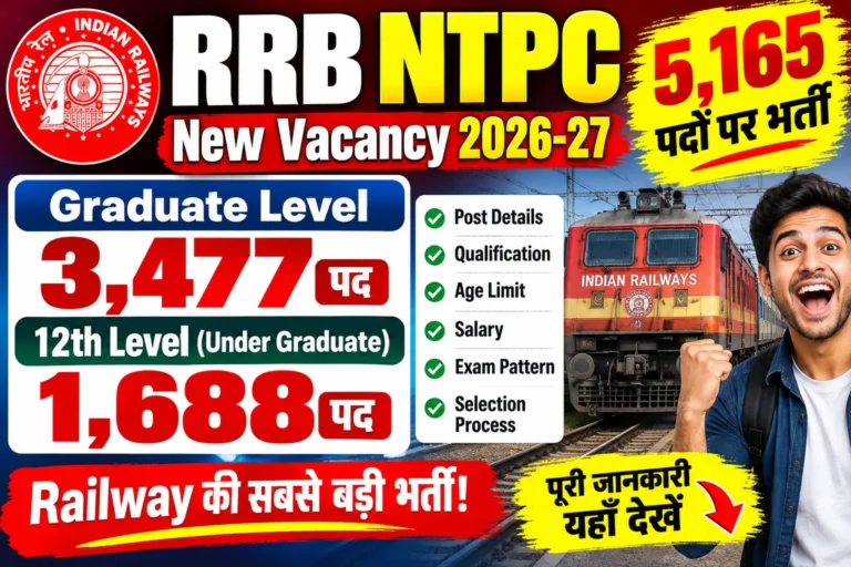 RRB NTPC Vacancy 2026 5165 Posts