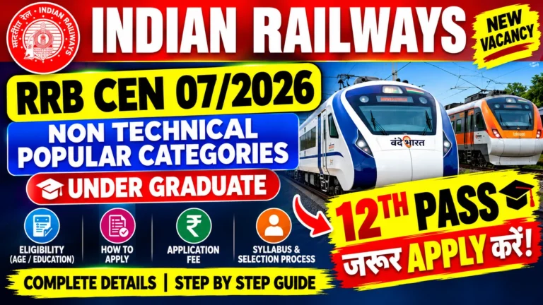 RRB NTPC 12th Pass Recruitment 2026