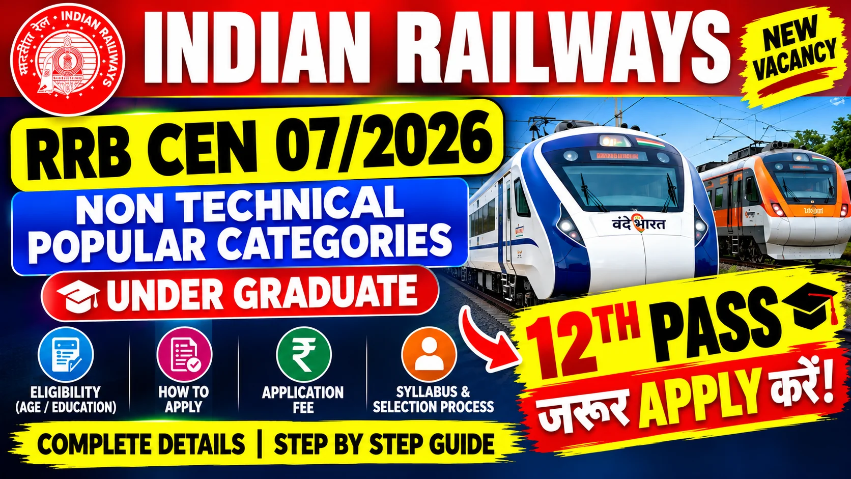 RRB NTPC 12th Pass Recruitment 2026